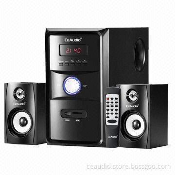 2.1-channel Computer Speakers with USB, SD Card Reader and FM Radio, Computer Woofer